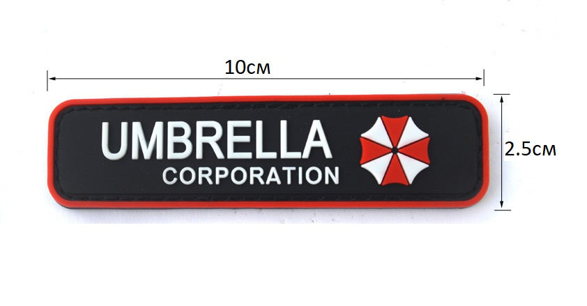 Нашивка "Umbrella Corporation" 10х2.5 см с велкро гръб