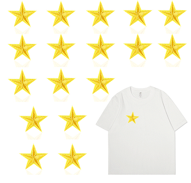 Gold star patch - 2.8 cm, thermal bonding ⭐