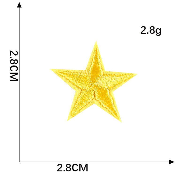 Gold star patch - 2.8 cm, thermal bonding ⭐