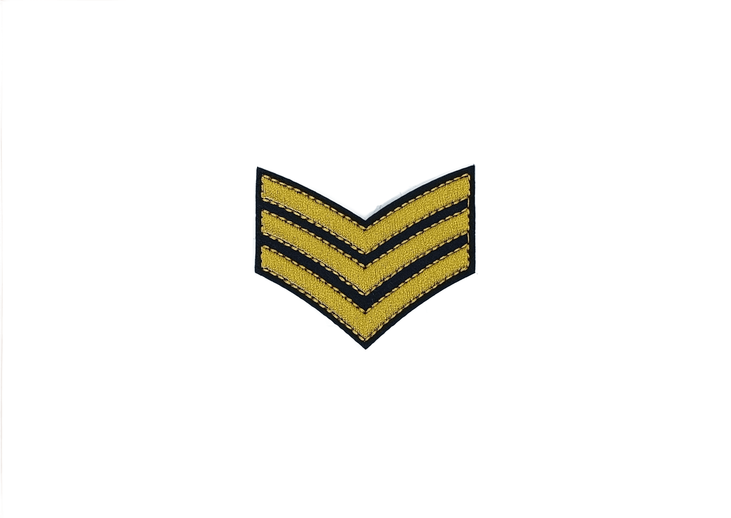 Patch – Sergeant's Badge (silver or gold), 6.5 x 4 cm