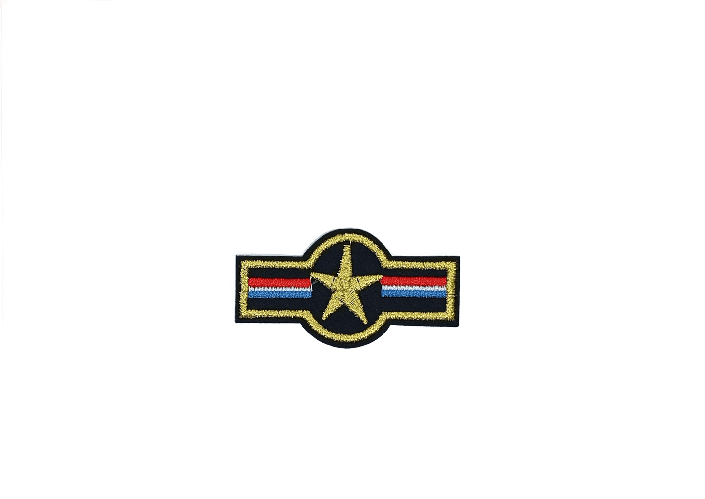Military patch with star and tricolor - Velcro patch 6x3 cm