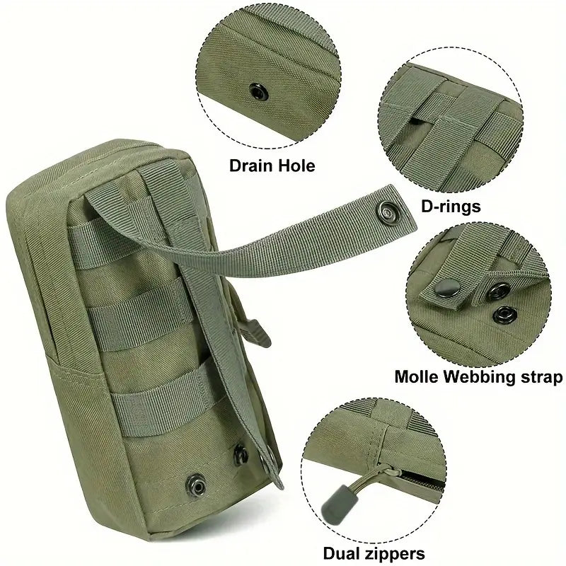 Geanta Tactica Crossbody Sistem MOLLE Impermeabil + Cadou 2 Petice si Carabiniere, Personalizare