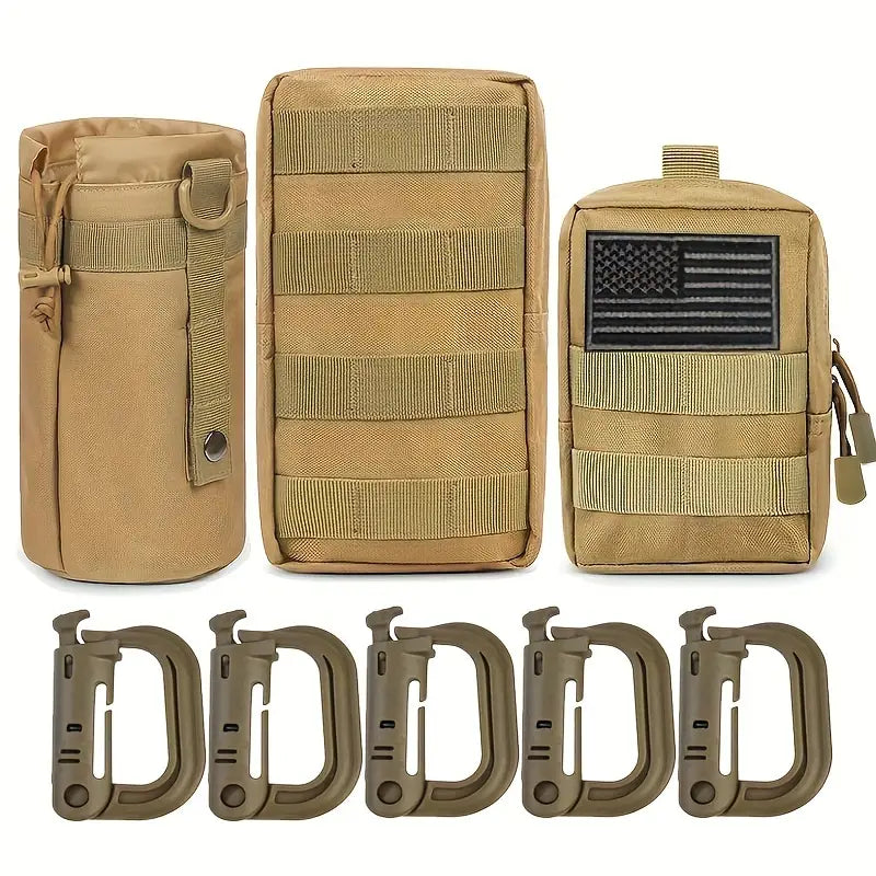Geanta Tactica Crossbody Sistem MOLLE Impermeabil + Cadou 2 Petice si Carabiniere, Personalizare