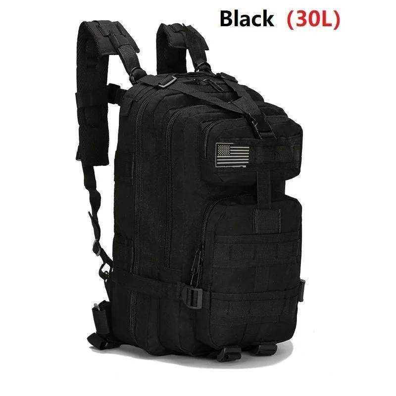 Тактическа раница 30L – 1000D Oxford, военна MOLLE раница за къмпинг, лов и спорт + подарък нашивка