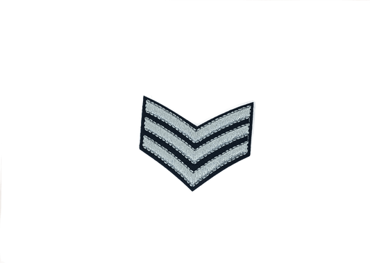 Patch – Sergeant's Badge (silver or gold), 6.5 x 4 cm