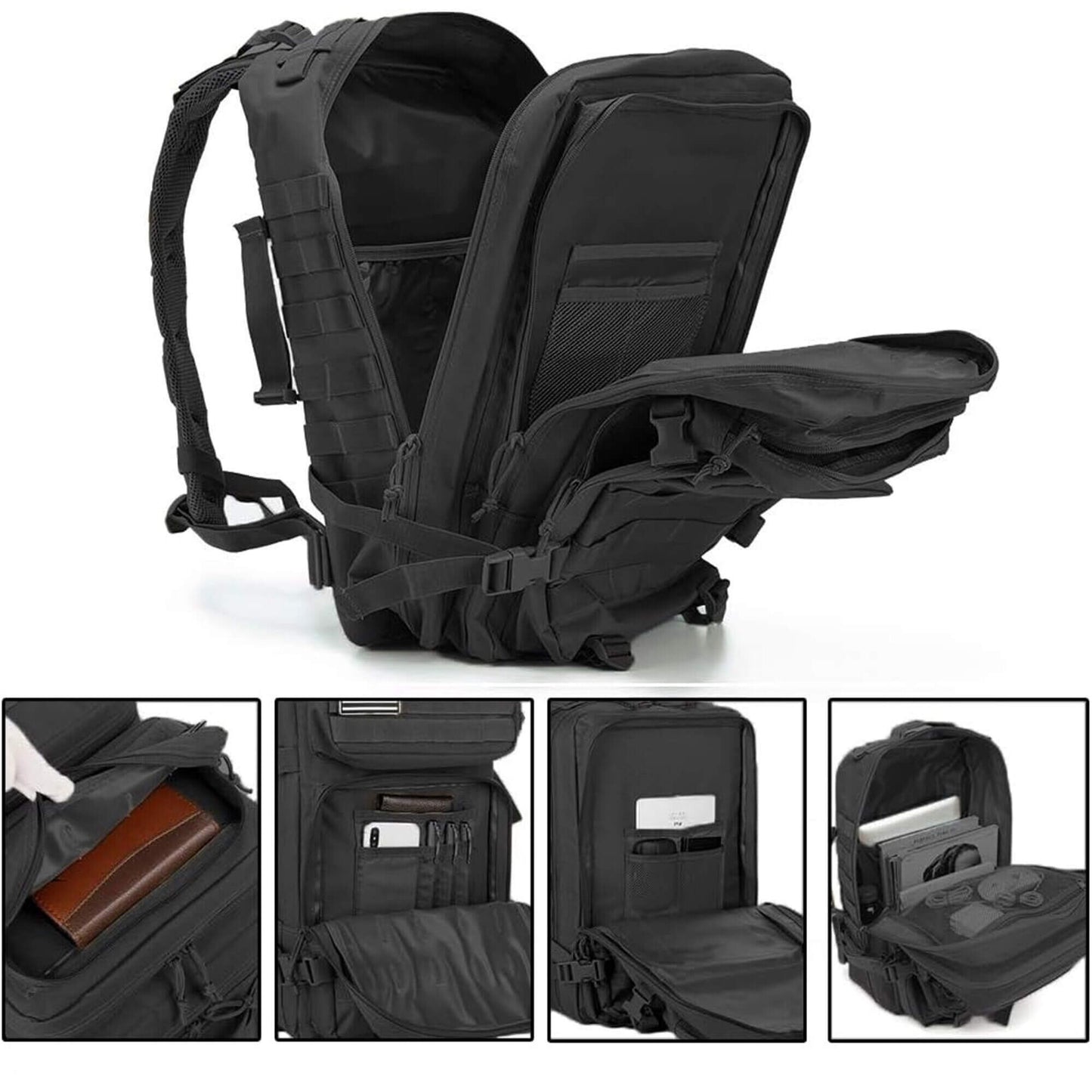 45L Military Tactical Backpack with MOLLE System - Universal Assault and Hiking Backpack