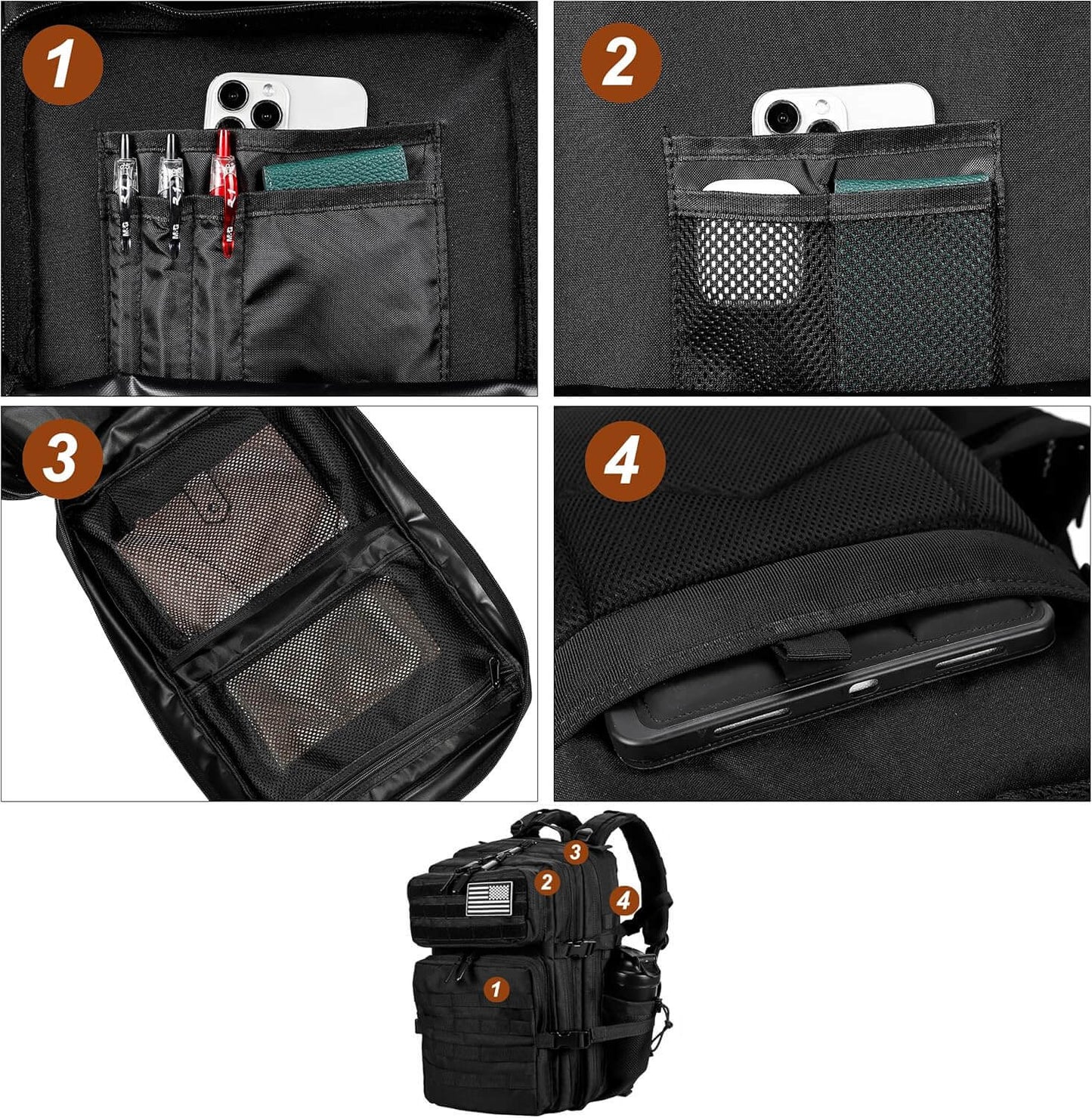 45L Military Tactical Backpack with MOLLE System - Universal Assault and Hiking Backpack