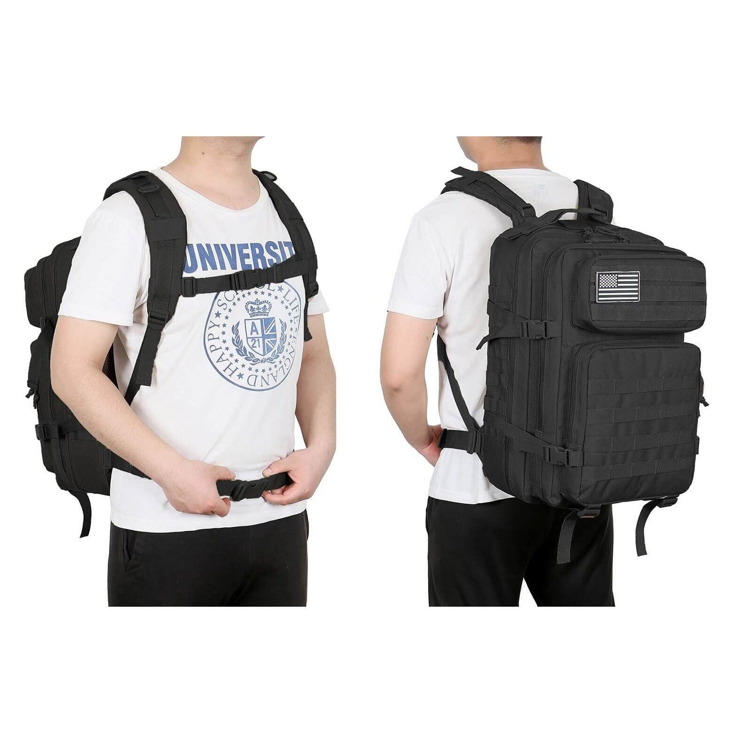 45L Military Tactical Backpack with MOLLE System - Universal Assault and Hiking Backpack