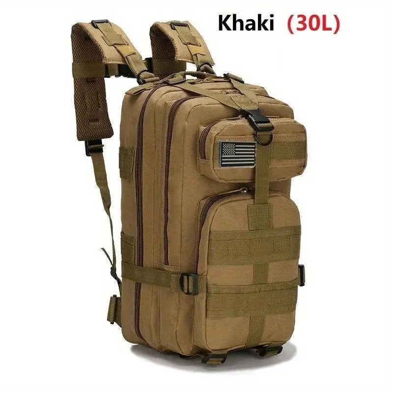 Тактическа раница 30L – 1000D Oxford, военна MOLLE раница за къмпинг, лов и спорт + подарък нашивка
