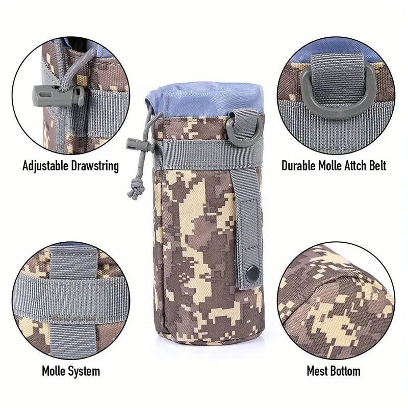 Geanta Tactica Crossbody Sistem MOLLE Impermeabil + Cadou 2 Petice si Carabiniere, Personalizare