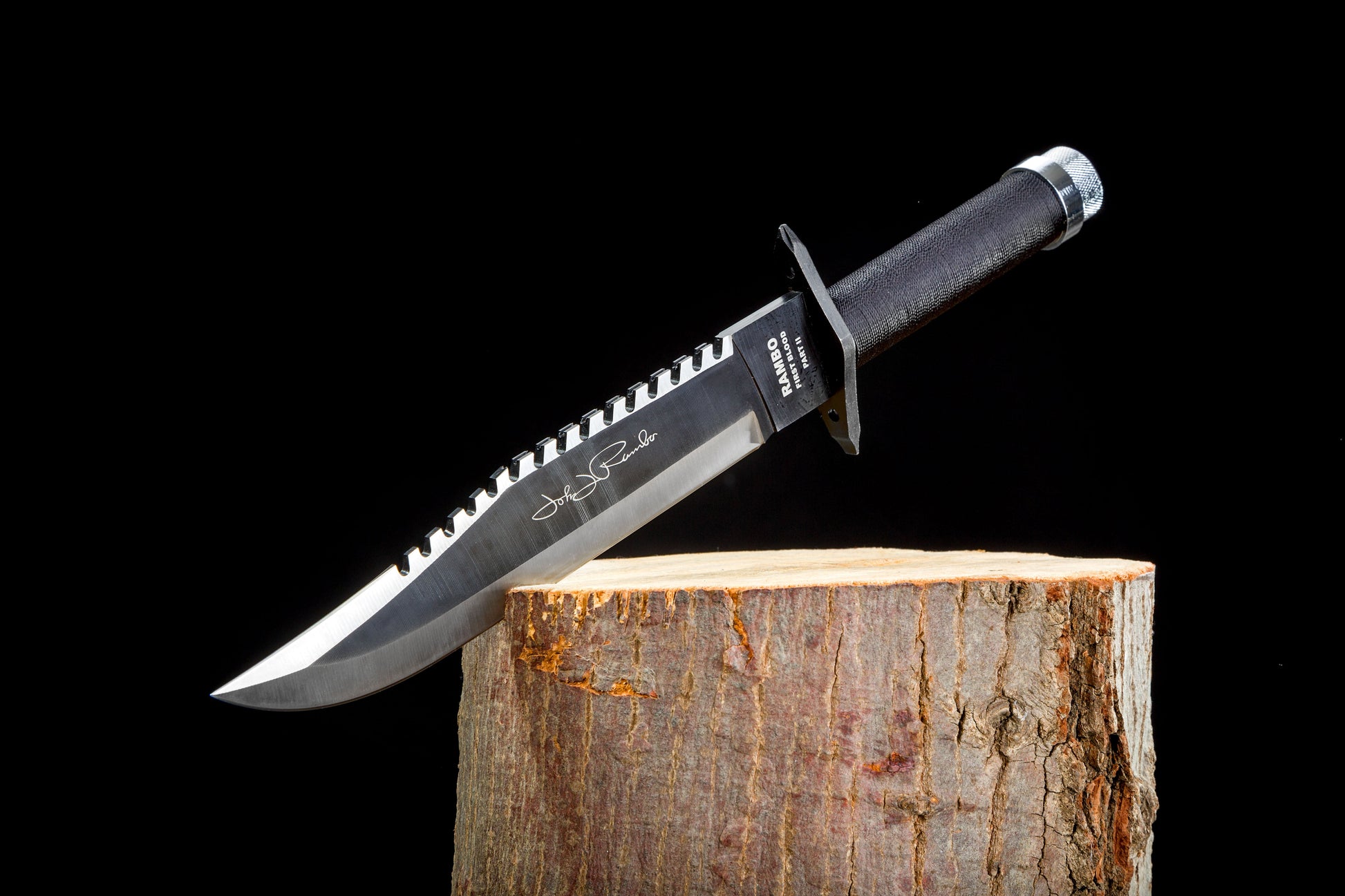 Rambo Survival Knife First Blood Part 2 with Signature - Кожена кания и премиум кутия - JAFRA